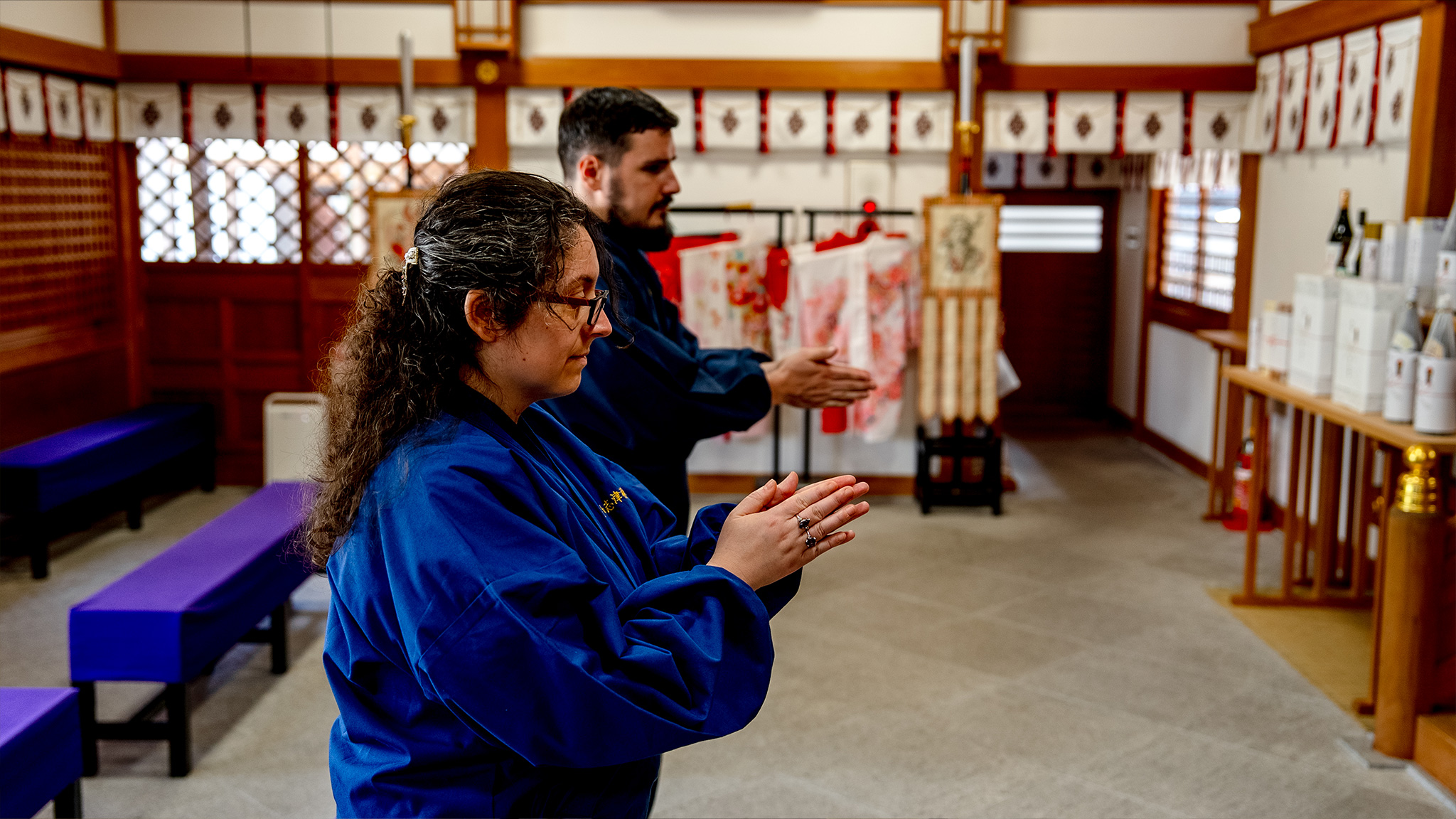 Experience Samue Dressing, Morning Service, and Writing a Temple Seal